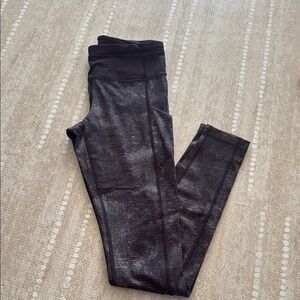 lululemon athletica Black Patterned Leggings